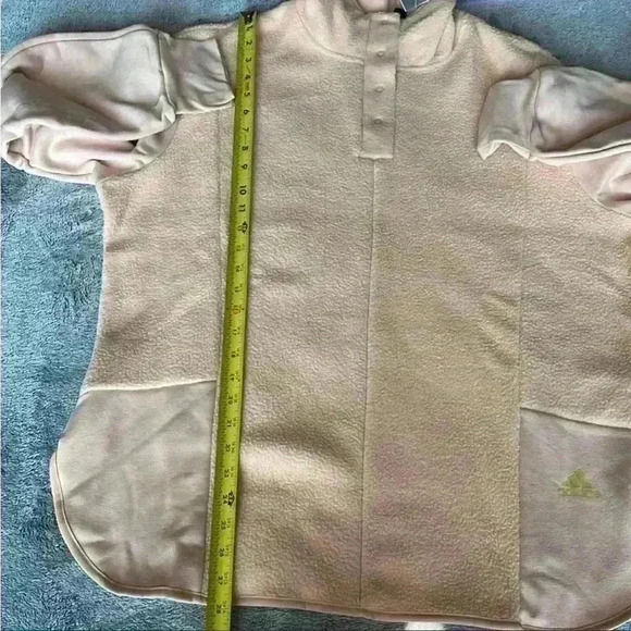adidas Essentials Golden Logo Fleece Hoodie in Halo Blush Size 2X NWT - Picture 12 of 12